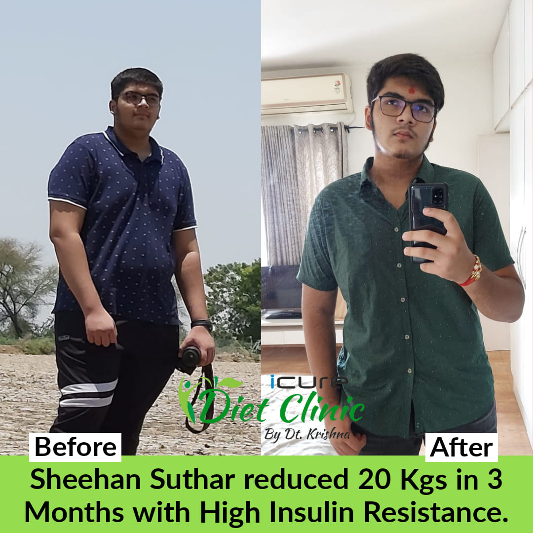 Sheehan Suthar reduced 20 kgs in 3 months with High Insulin Resistance 